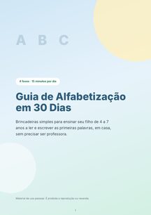 Capa do Guia de Alfabetização em 30 Dias